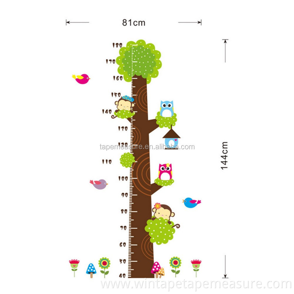 Children Height Measure Wall Sticker Growth Chart